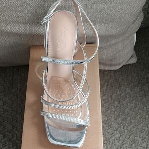 Charlotte Russe Metallic Silver Heels